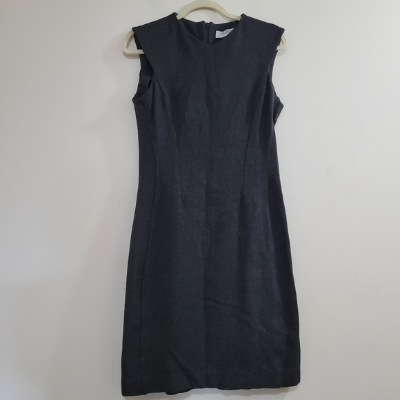 Mm Lafleur stretch knit sleeveless dress charcoal 6 - Picture 2 of 6